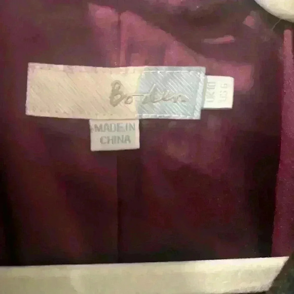 Boden Blazer Jacket Charcoal Gray Wool Short Double Breasted Size 6 US - Picture 7 of 12